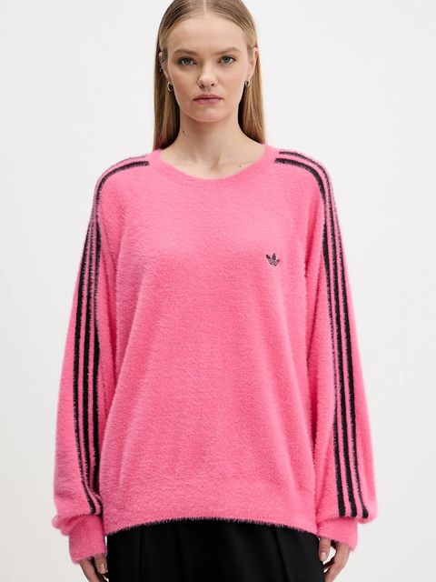 adidas Originals sweter Holiday damski kolor różowy lekki JX7811 - zdjęcie produktu nr 1