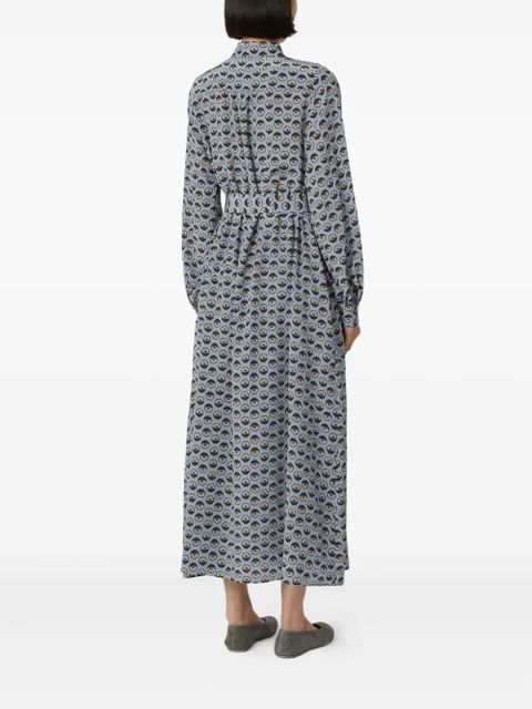 Weekend Max Mara printed silk maxi shirt dress - Blue
