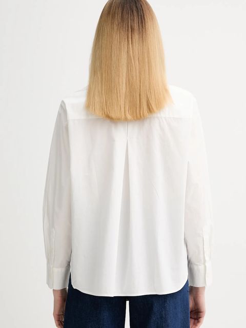 Marc O'Polo bluzka bawełniana damska kolor biały gładka 5000007470