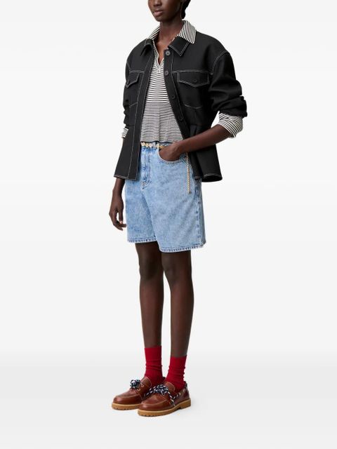 Claudie Pierlot five-pocket denim shorts - Blue