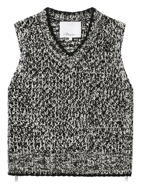 3.1 Phillip Lim open-knit sleeveless vest - Black - zdjęcie produktu nr 1