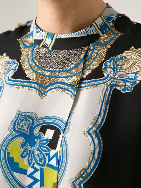 ETRO mixed print blouse - Neutrals