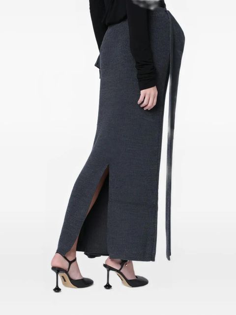 ENTIRE STUDIOS ribbed-knit long skirt - Grey - zdjęcie produktu nr 2