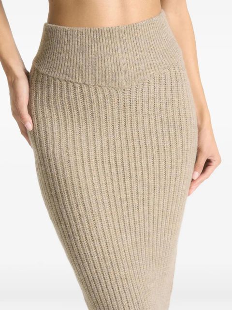 Manière De Voir angled-waistband maxi skirt - Neutrals