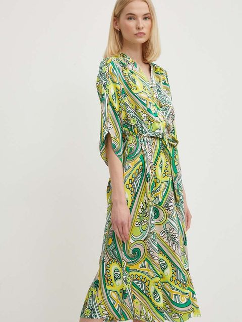 Joseph Ribkoff sukienka kolor zielony midi rozkloszowana 242208 - zdjęcie produktu nr 1