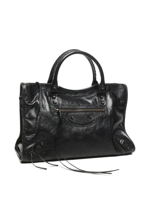 Balenciaga hand-woven leather tote bag - Black