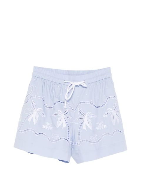 SANDRO broderie-anglaise-embroidered shorts - Blue - zdjęcie produktu nr 1