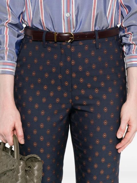 ETRO geometric-print trousers - Blue