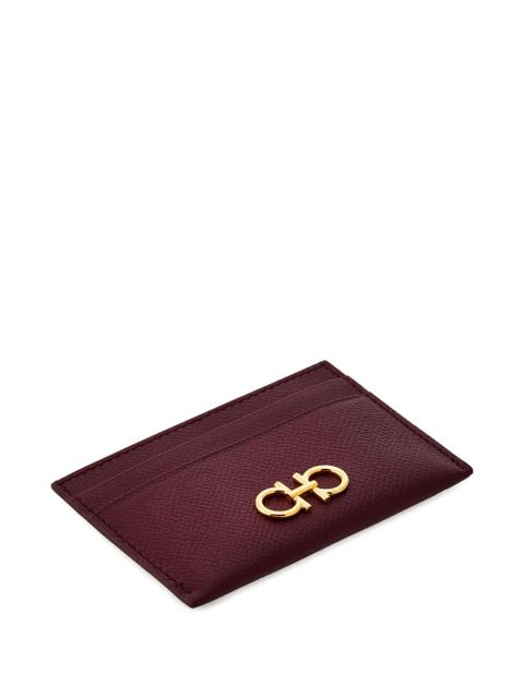 Ferragamo Gancini leather credit card holder