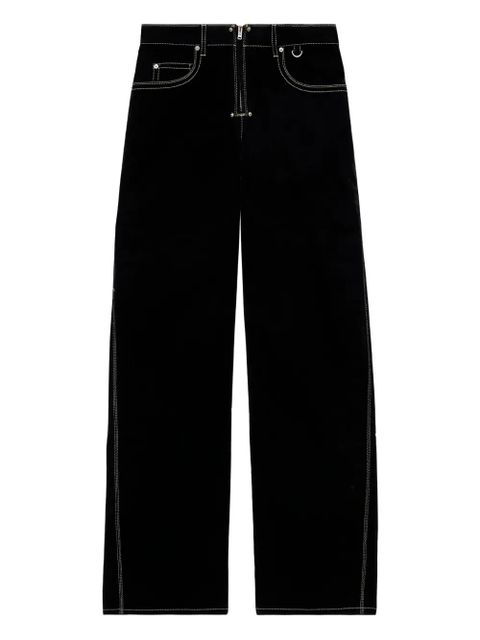 ISABEL MARANT Stelyna contrast-stitch trousers - Black - zdjęcie produktu nr 1