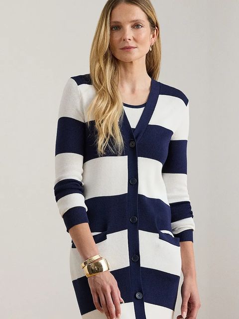 Lauren Ralph Lauren kardigan damski kolor granatowy 200P03490 - zdjęcie produktu nr 2