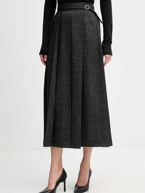 Sandro Ferrone spódnica kolor zielony midi rozkloszowana S23YBFBRIVIDO - zdjęcie produktu nr 1