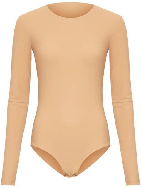 MM6 Maison Margiela numbers-motif bodysuit - Neutrals - zdjęcie produktu nr 1