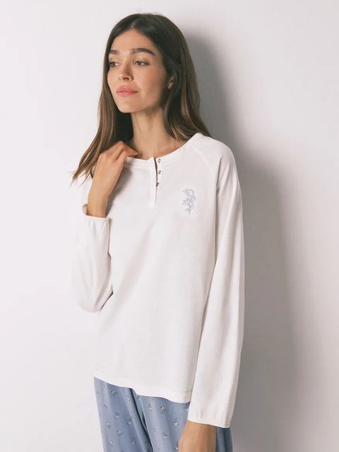 women'secret piżama bawełniana damska kolor beżowy bawełniana 3592465