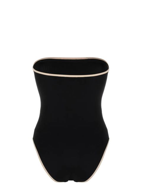 TOTEME striped-edge strapless swimsuit - Black - zdjęcie produktu nr 2