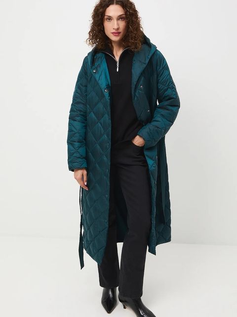 Medicine płaszcz puchowy damski kolor turkusowy - zdjęcie produktu nr 1