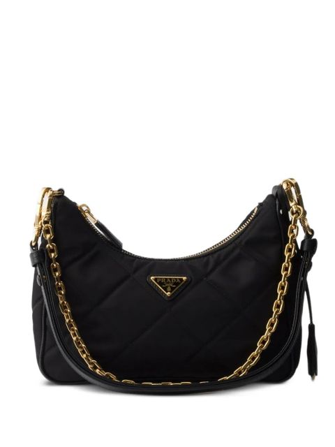 Prada mini Re-Edition quilted chain shoulder bag - Black - zdjęcie produktu nr 1