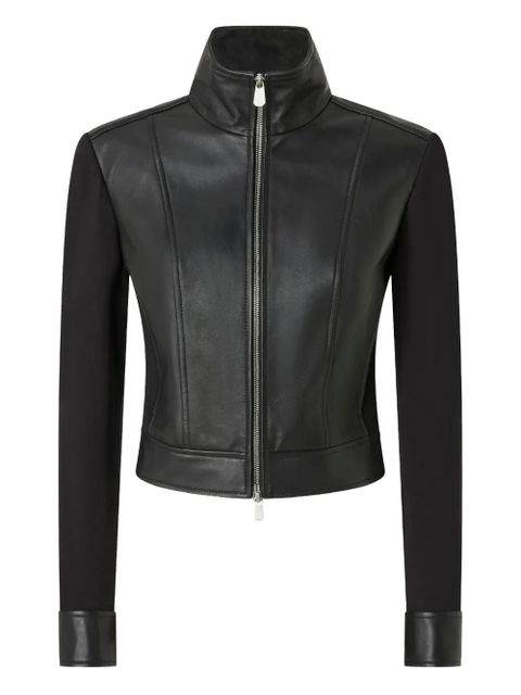 PINKO leather-panelled coat - Black - zdjęcie produktu nr 1