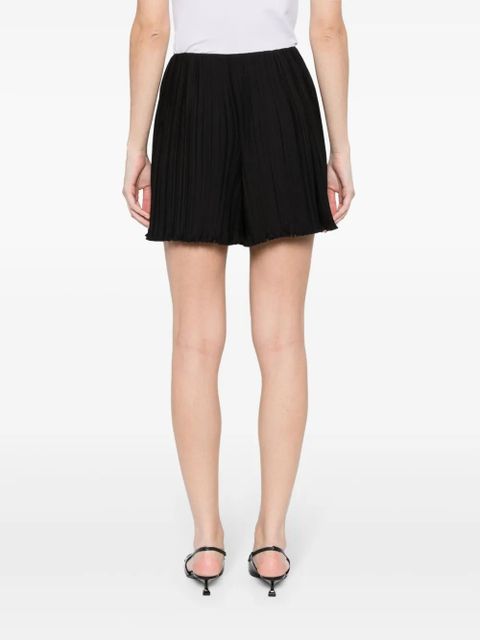 Lanvin pleated crepe de chine shorts - Black