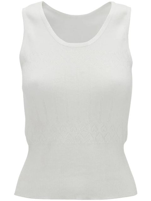 JW Anderson pointelle-knit tank top - White - zdjęcie produktu nr 1