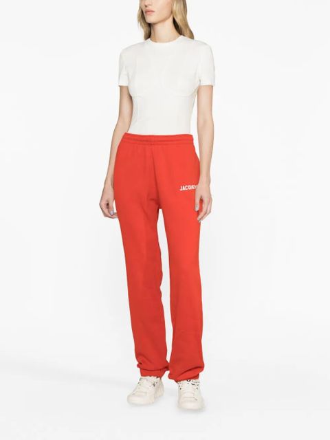 Jacquemus Le Jogging organic-cotton track pants - Red