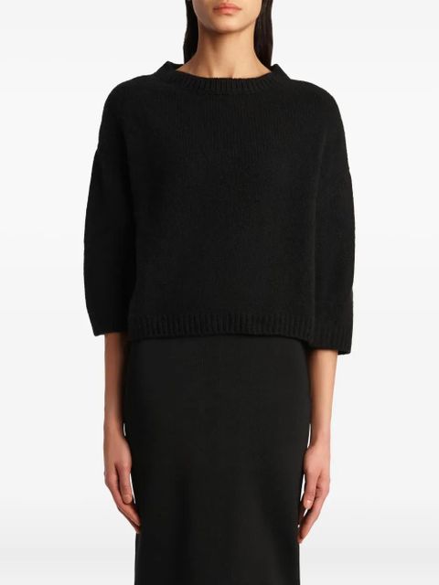 KHAITE crew-neck sweater - Black
