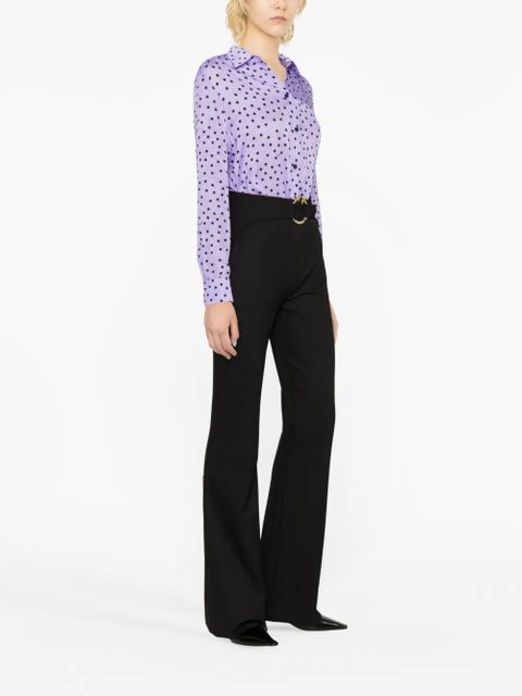 PINKO buckle-embellishment flared trousers - Black - zdjęcie produktu nr 2