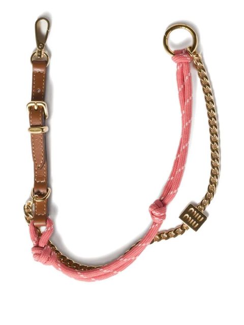 Miu Miu knotted chain keyring - Brown - zdjęcie produktu nr 1