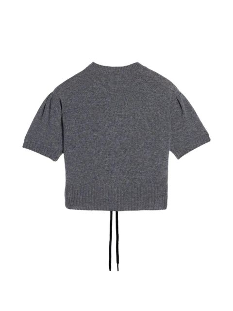 Simone Rocha bow-embellishment cashmere cardigan - Grey - zdjęcie produktu nr 2