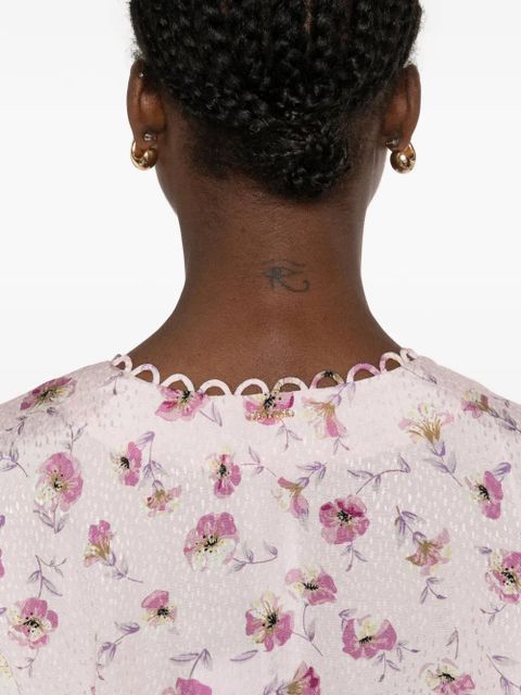 TWINSET floral V-neck blouse - Pink