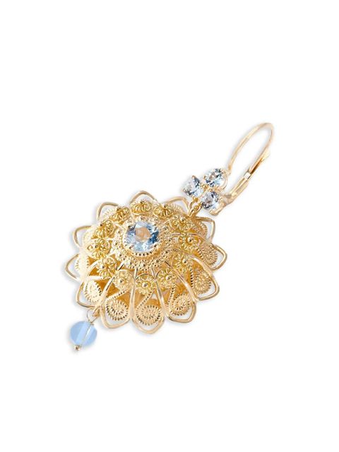 Dolce & Gabbana 18K yellow gold Filigree aquamarine earrings - zdjęcie produktu nr 2
