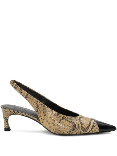 ROTATE BIRGER CHRISTENSEN slingback leather pumps - Neutrals - zdjęcie produktu nr 1