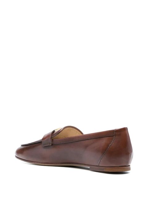 Tod's T-logo leather loafers - Brown - zdjęcie produktu nr 2