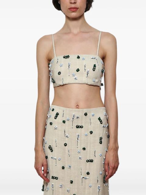 Christopher Esber Embla Beaded top - Neutrals