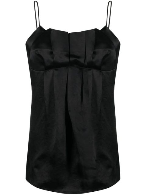 Jil Sander pleated vest top - Black - zdjęcie produktu nr 1