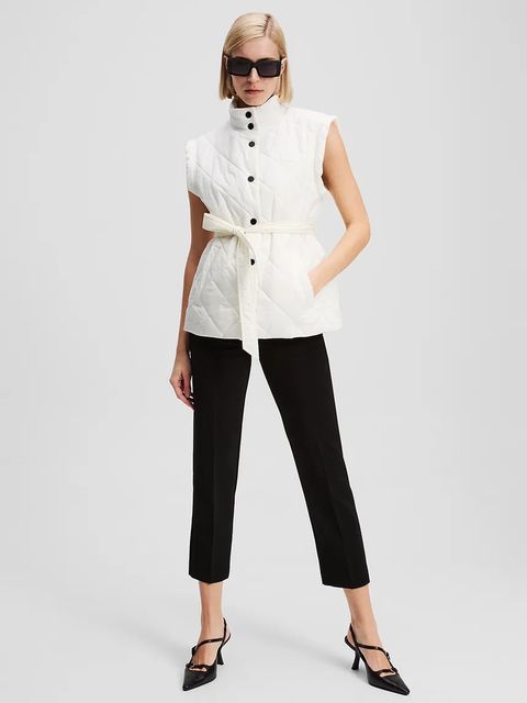 Karl Lagerfeld bezrękawnik damski kolor biały przejściowy A3W15045 - zdjęcie produktu nr 2