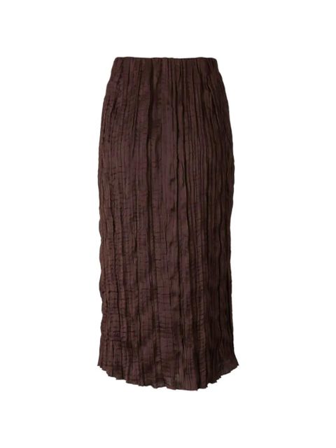 STAUD ruffled midi skirt - Brown - zdjęcie produktu nr 2
