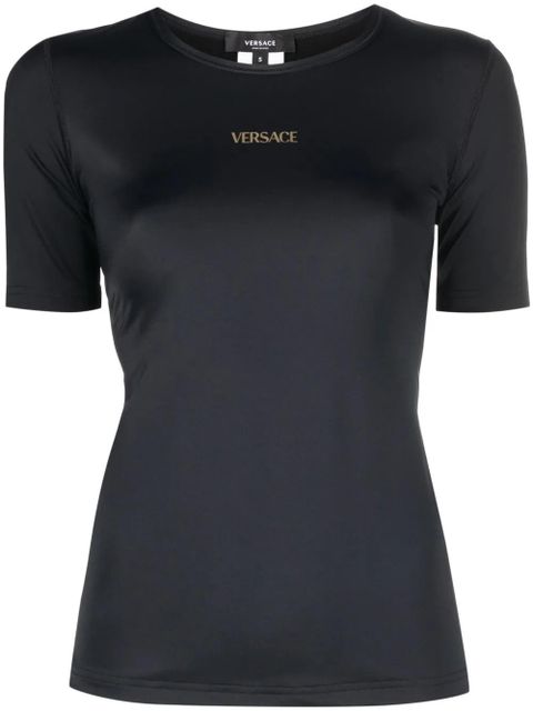 Versace logo-print round-neck T-shirt - Black - zdjęcie produktu nr 1