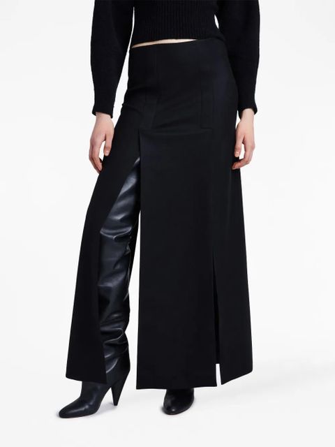 Proenza Schouler felted slit maxi skirt - Black