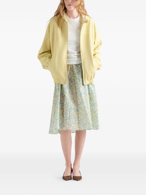 Prada full floral-print Re-Nylon skirt - Blue - zdjęcie produktu nr 2