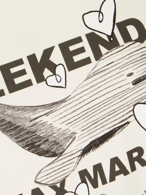 Weekend Max Mara graphic-print cotton T-shirt - Neutrals