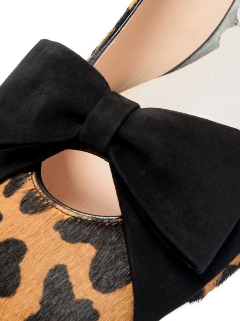 Valentino Garavani suede-trimmed leopard-print calf hair pumps - Neutrals