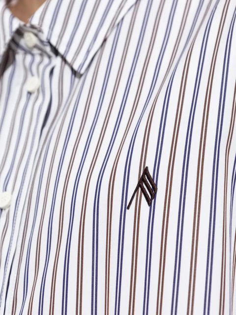 The Attico striped asymmetrical shirt - White