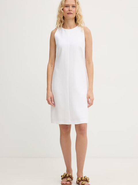 BOSS sukienka z lnem Dinderal - zdjęcie produktu nr 1