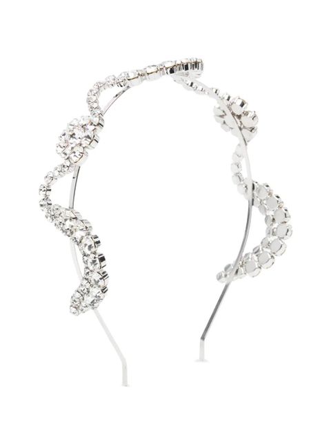Simone Rocha sepal-motif crystal-embellished hairband - Silver - zdjęcie produktu nr 1