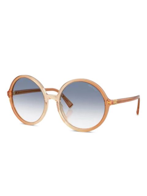 Miu Miu Eyewear round-frame gradient-lenses sunglasses - Neutrals - zdjęcie produktu nr 1
