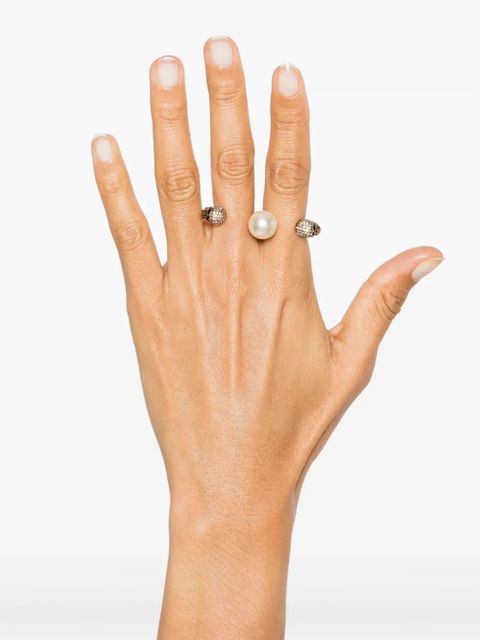 Alexander McQueen skull knuckleduster ring - Gold - zdjęcie produktu nr 2