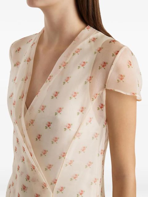 KHAITE V-neck dress - Neutrals