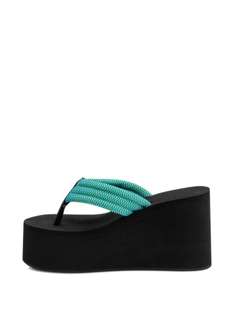 Coperni platform wedged sandals - Blue