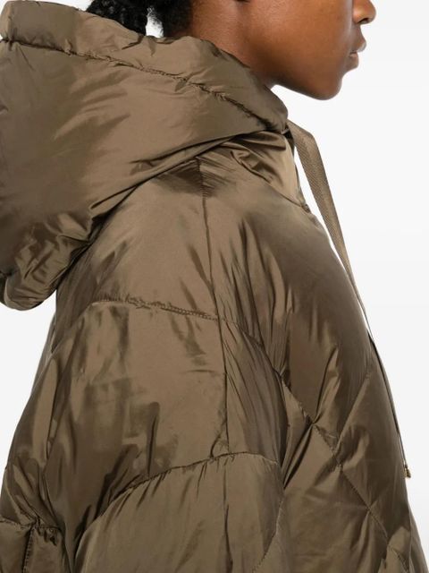 TWINSET hooded quilted puffer jacket - Green